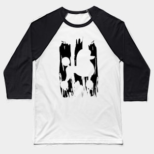 Poodle Painted On The Wall Baseball T-Shirt